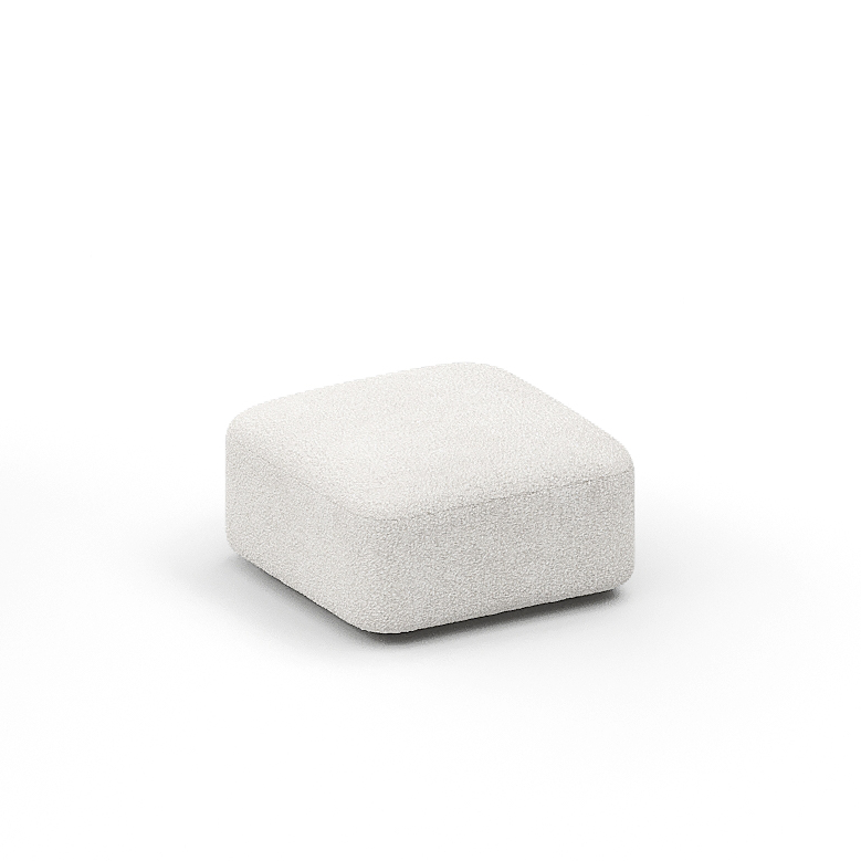 New Piece_Lift Loft_Loaf Ottoman Boucle_White_Modular Sofa _1