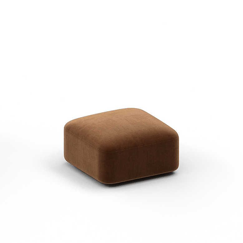 New Piece_Lift Loft_Loaf Ottoman Velvet_ Caramel_Modular Sofa _1