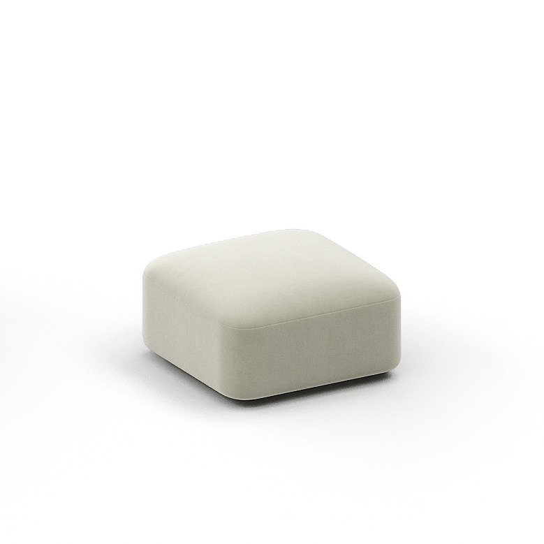 New Piece_Lift Loft_Loaf Ottoman Velvet_ Cream_Modular Sofa _1