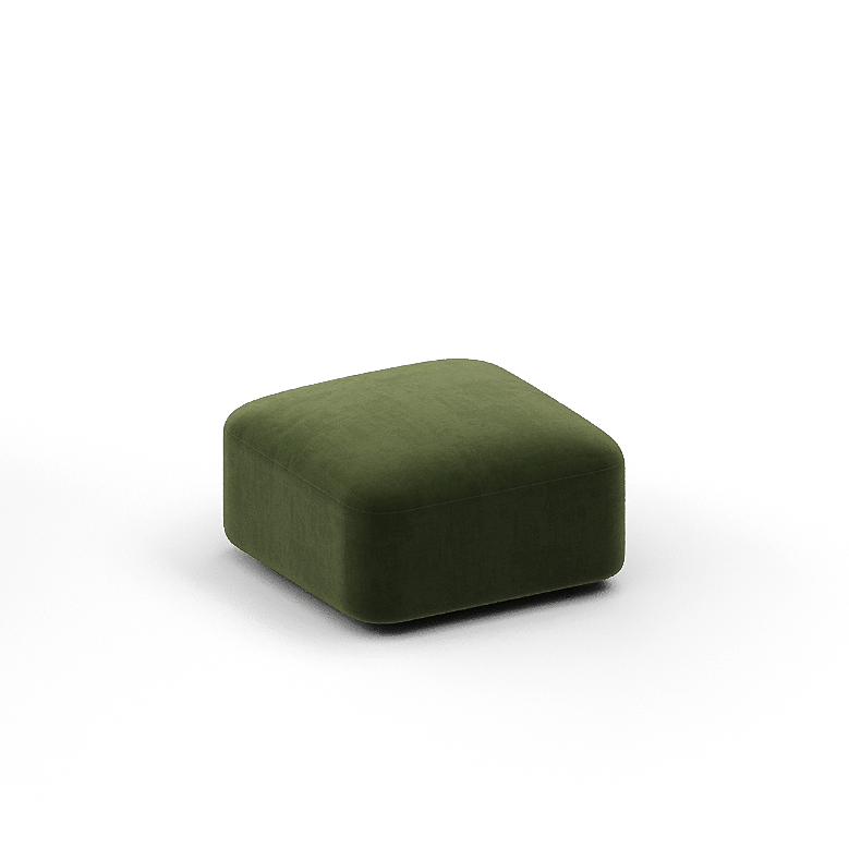 New Piece_Lift Loft_Loaf Ottoman Velvet_ Forest Green_Modular Sofa _1