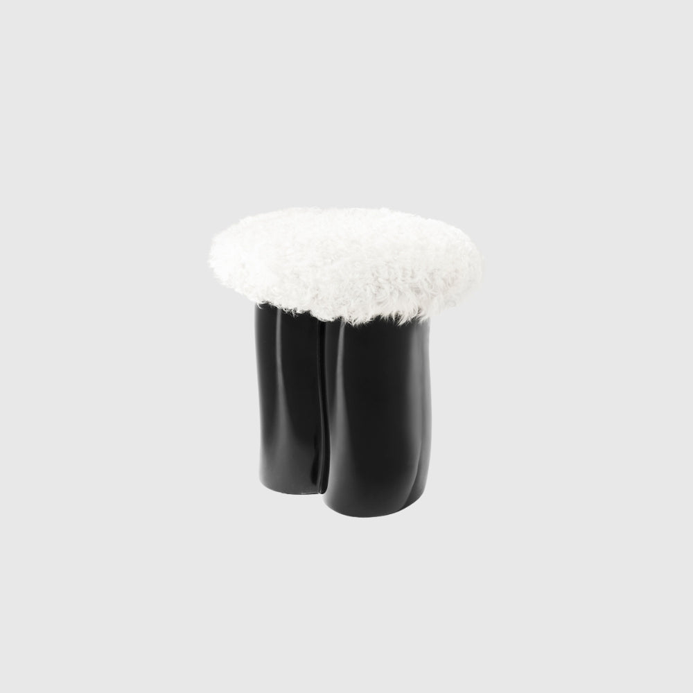 Wiggle Stool with Wool Seat