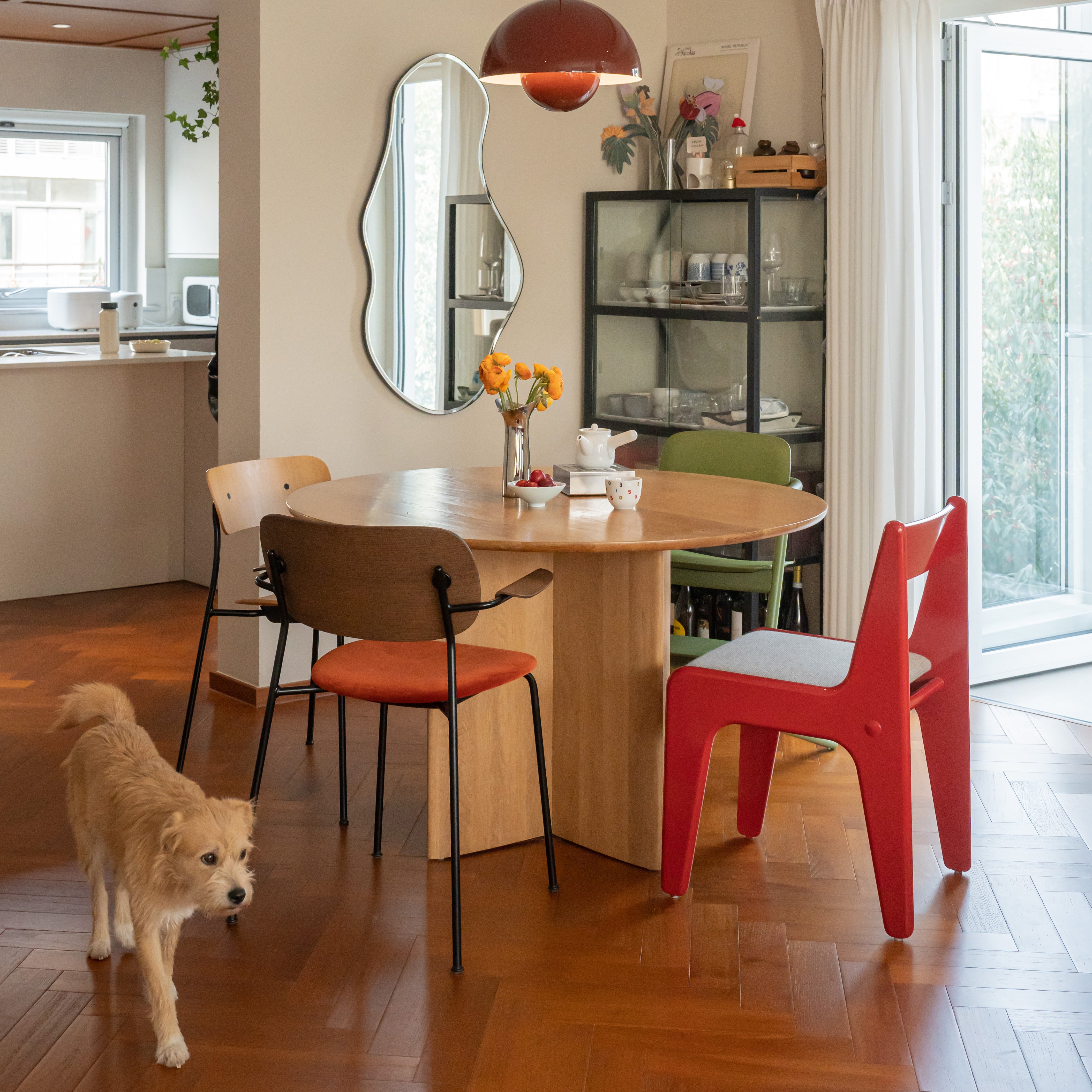 New Piece_Papa_DouDou Dining Chair_Red_Dining Chair_4
