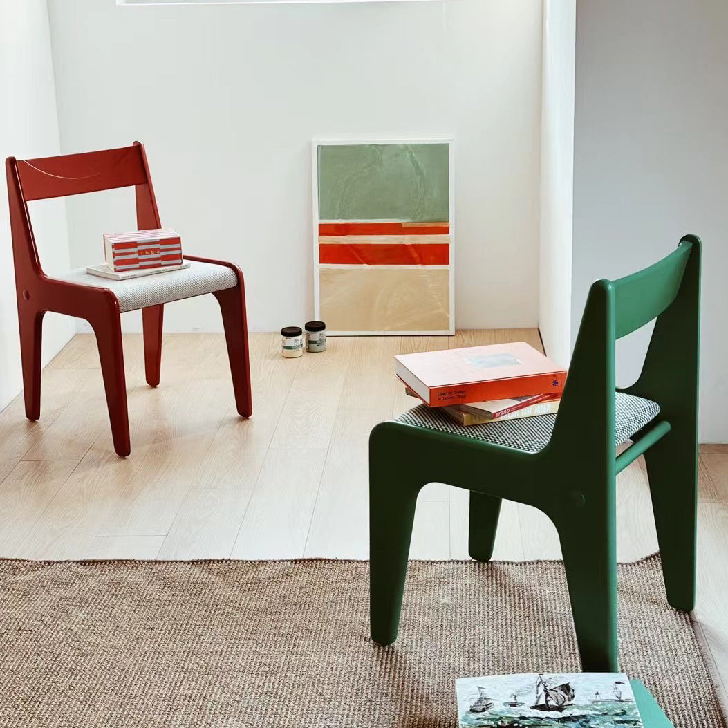 New Piece_Papa_DouDou Dining Chair_Red_Green_Dining Chair_1