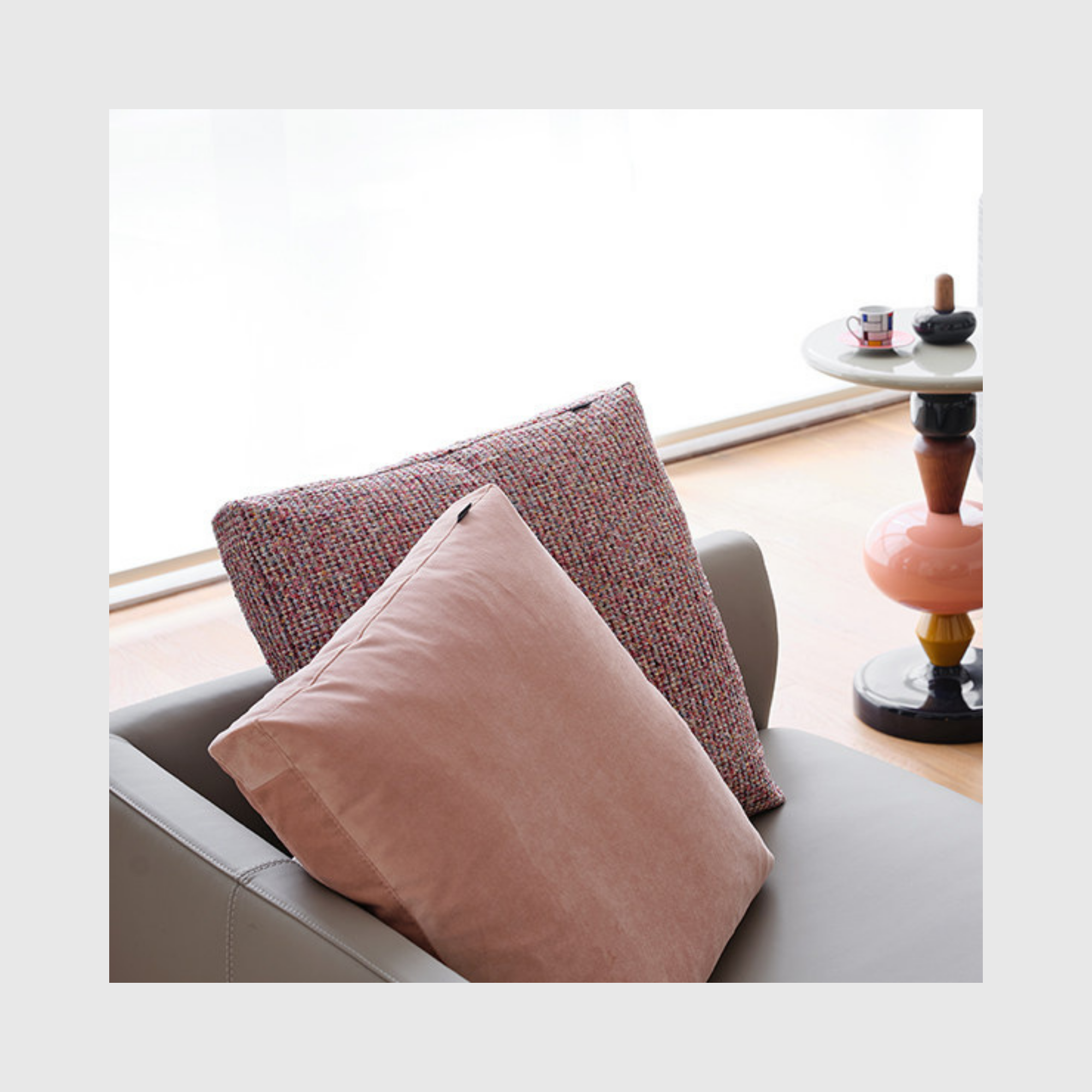 Spring Square Cushion – Blush