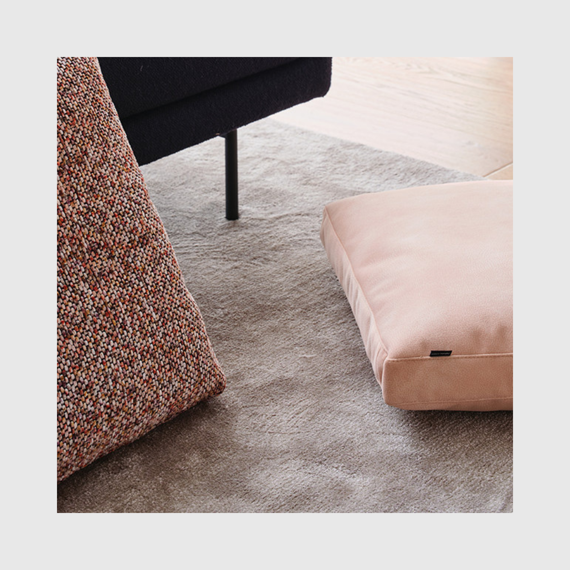 Spring Square Cushion – Blush