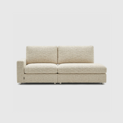 New Piece Ode Sofa 2 Seater Chaise in Marine, Sepia and Bone upholstery finishes