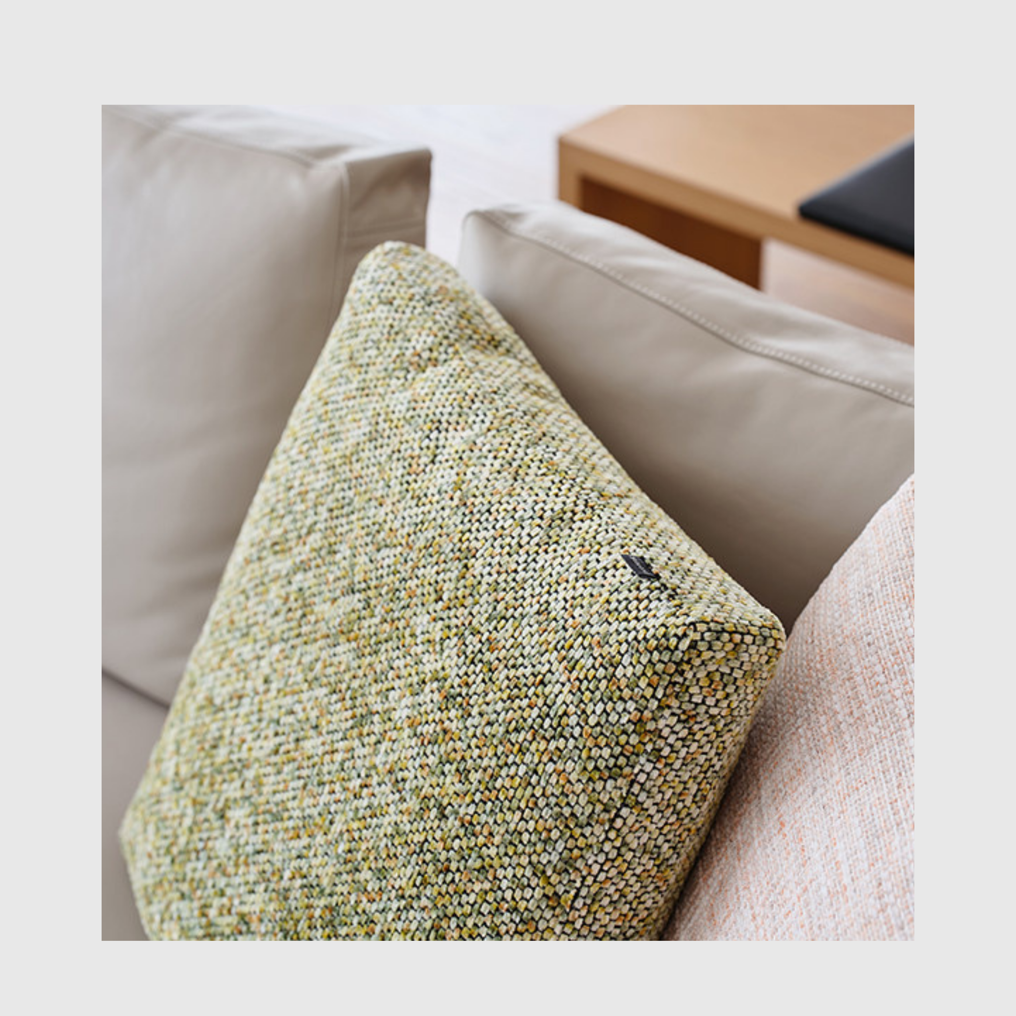 Summer Square Cushion – Moss